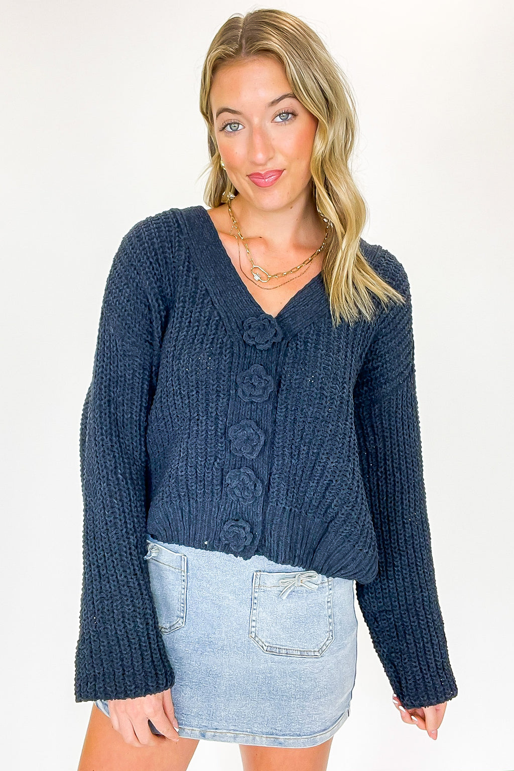 Rosette Threads Knit Cardigan - FINAL SALE - Madison and Mallory
