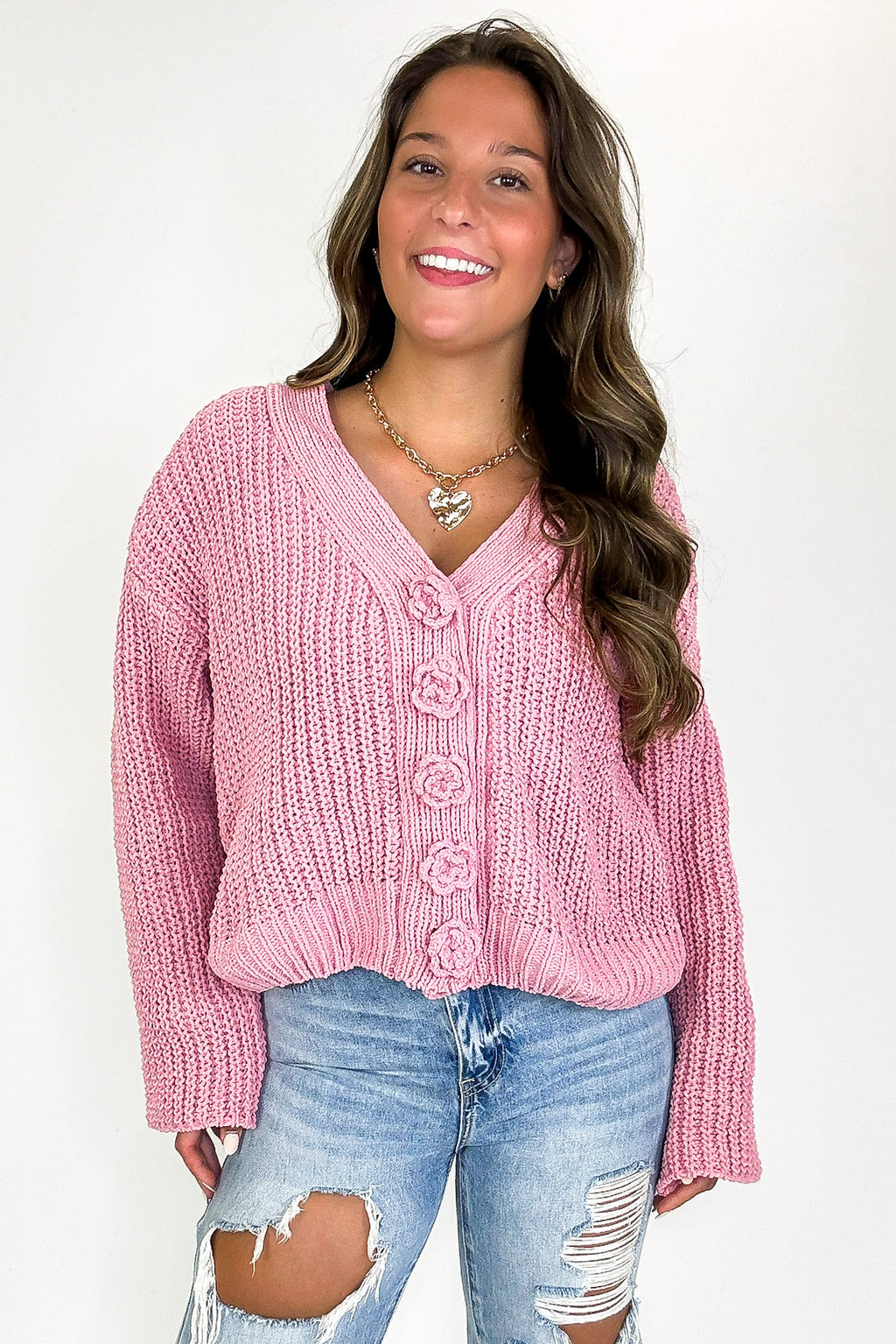 Rosette Threads Knit Cardigan - FINAL SALE - Madison and Mallory