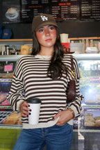 Rowan Striped Button Sweater - Madison and Mallory