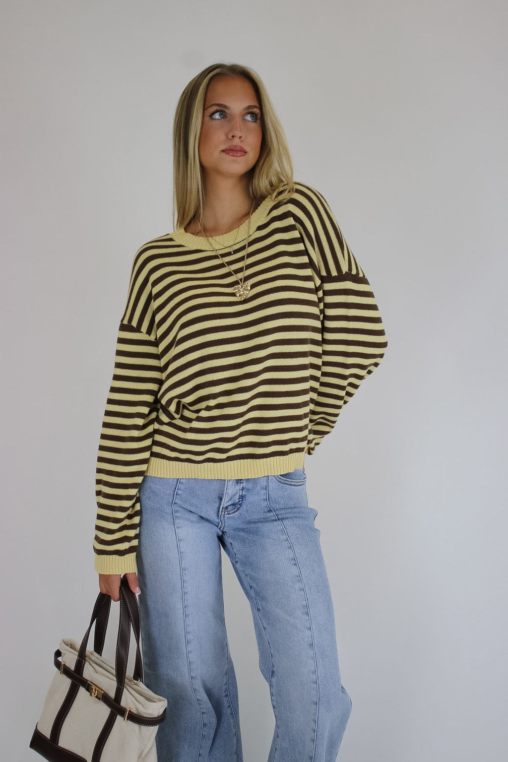 Rowan Striped Button Sweater