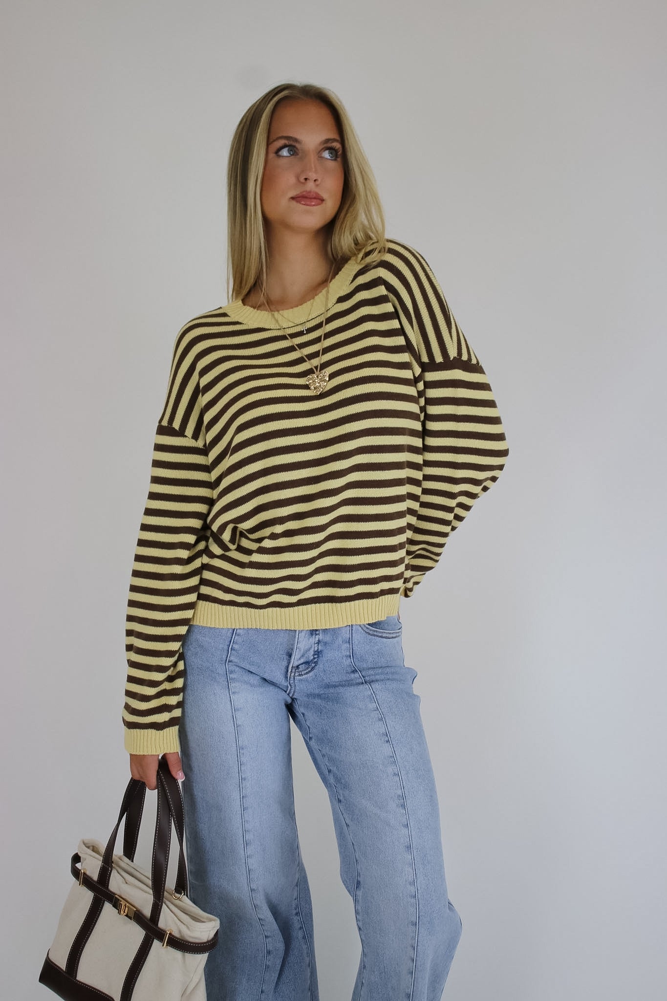 Rowan Striped Button Sweater