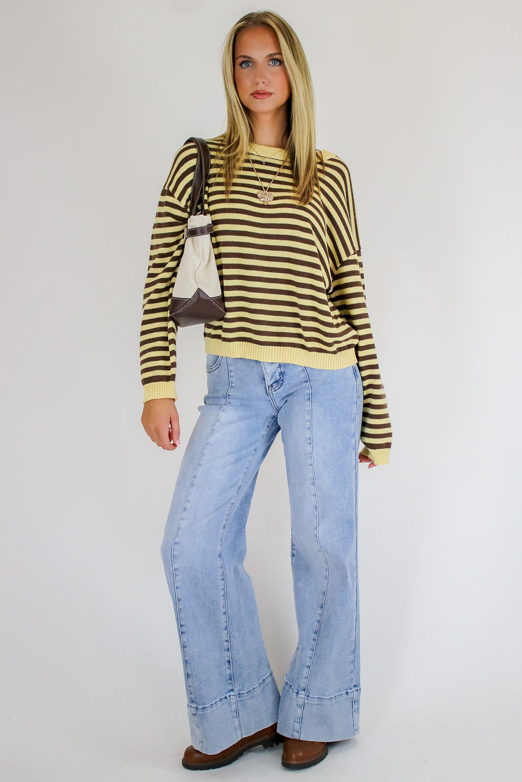 Rowan Striped Button Sweater