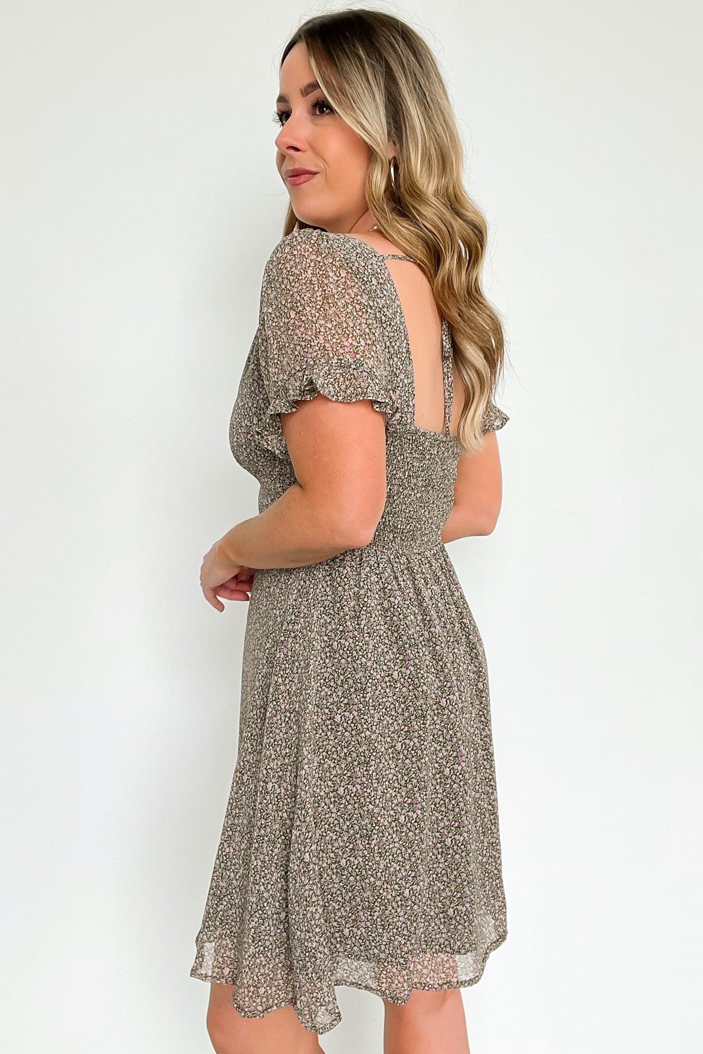  Roxanah Floral Ruffle Button Dress - FINAL SALE - Madison and Mallory