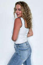 Ruffle Whim Merrow Trim Tank Top - FINAL SALE - Madison and Mallory