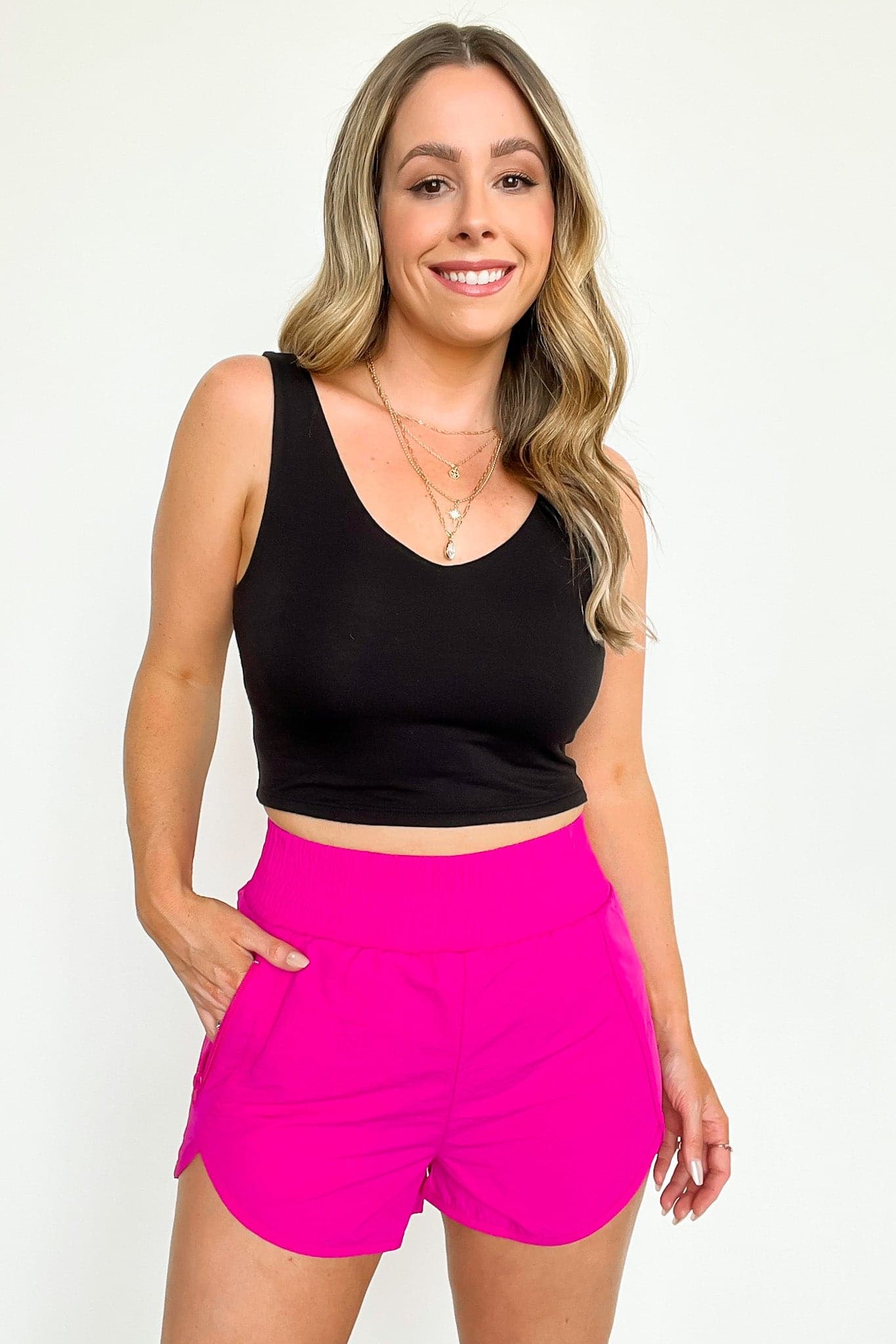 Neon Hot Pink / S Running the Game Smocked Waist Shorts - FINAL SALE - Madison and Mallory