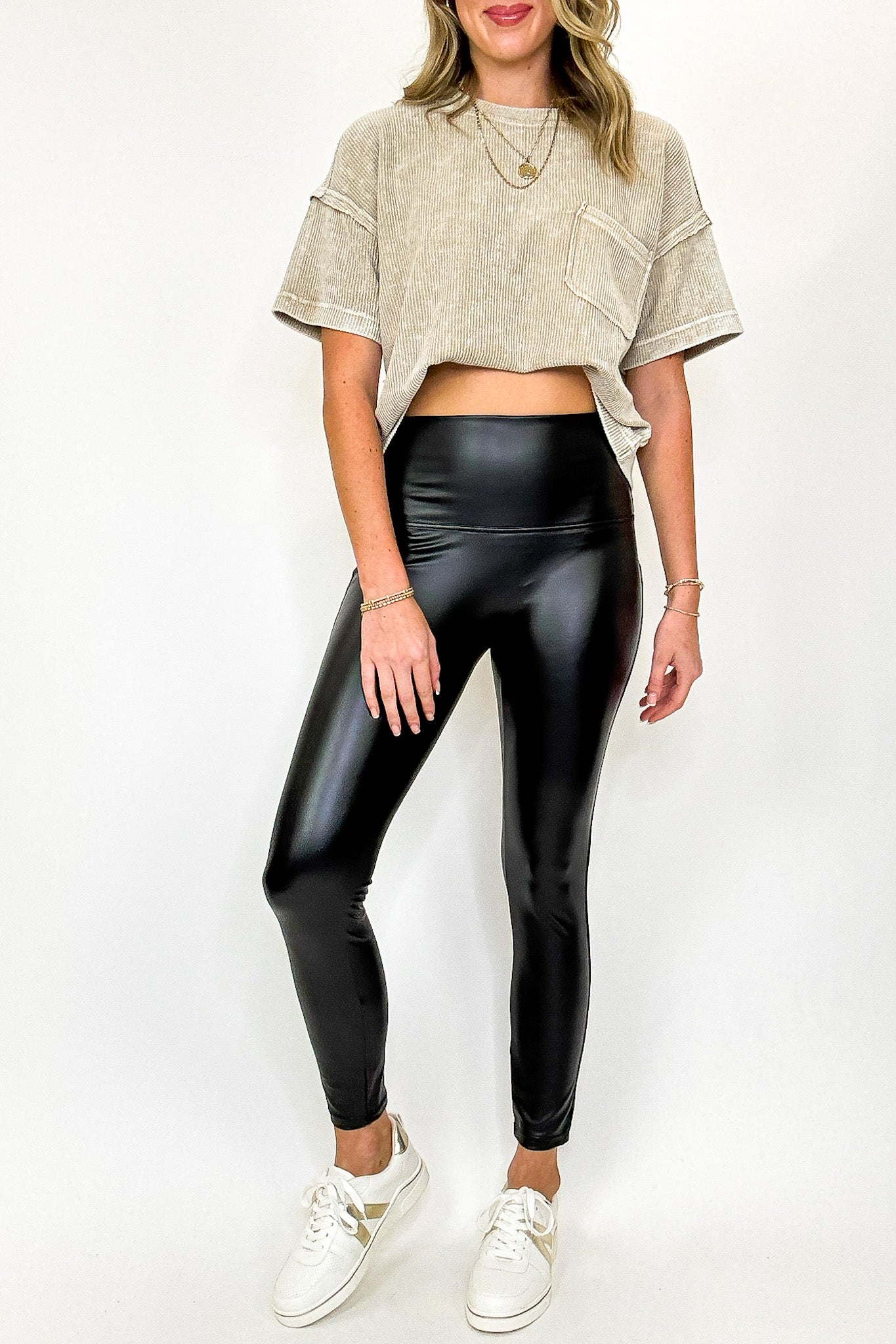 Runway Flex High Waist Faux Leather Leggings - Madison and Mallory