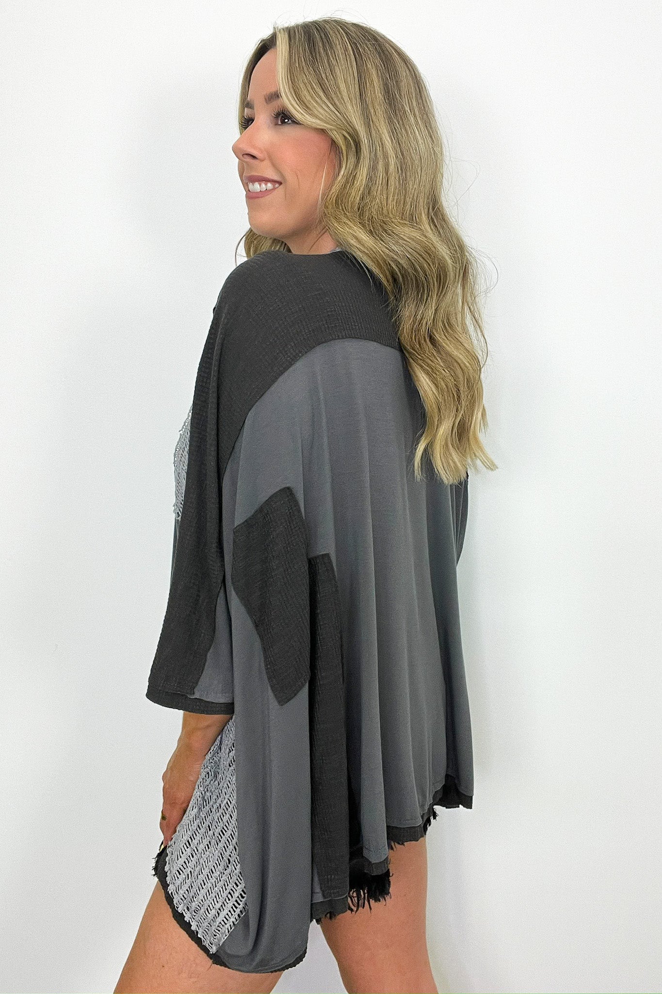  Rylan Oversize High Low Contrast Top - BACK IN STOCK - Madison and Mallory