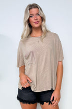  Rylee Mineral Wash Ribbed Relaxed Pocket Top - BACK IN STOCK - Madison and Mallory
