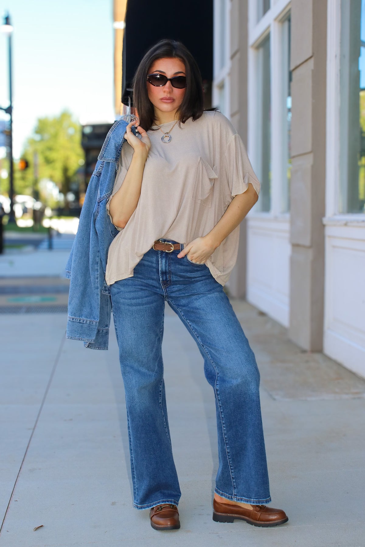 Rylee Mineral Wash Rib Knit Top