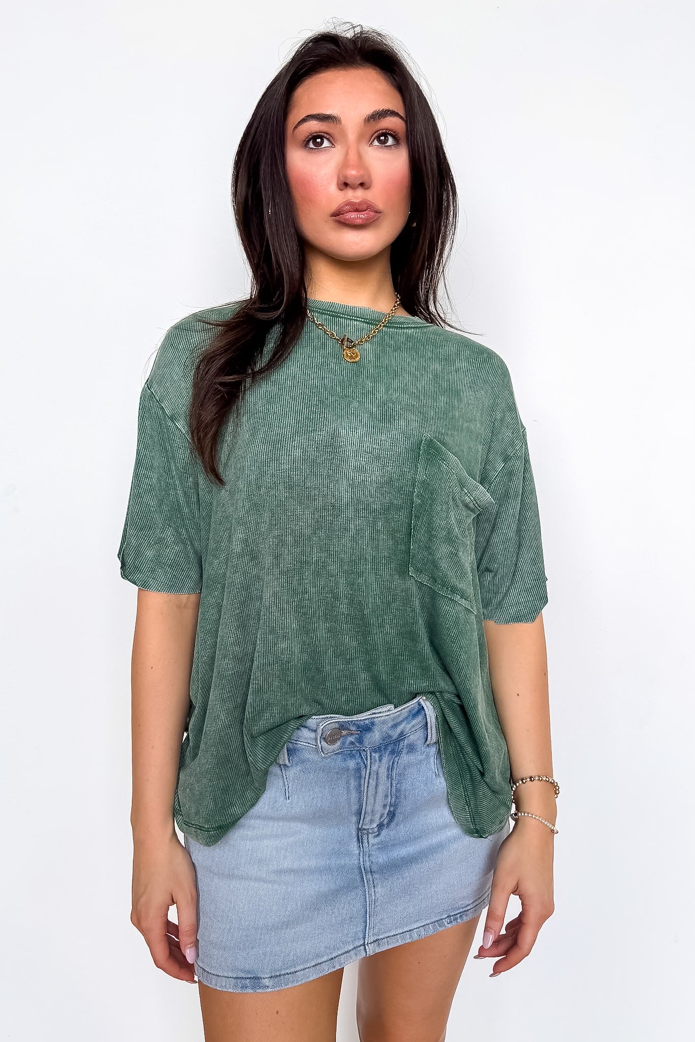 Rylee Mineral Wash Rib Knit Top - BACK IN STOCK