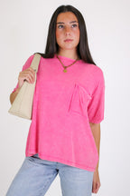 Rylee Mineral Wash Rib Knit Top