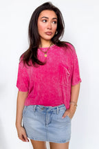 Rylee Mineral Wash Rib Knit Top