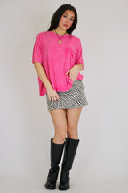 Rylee Mineral Wash Rib Knit Top - Madison and Mallory