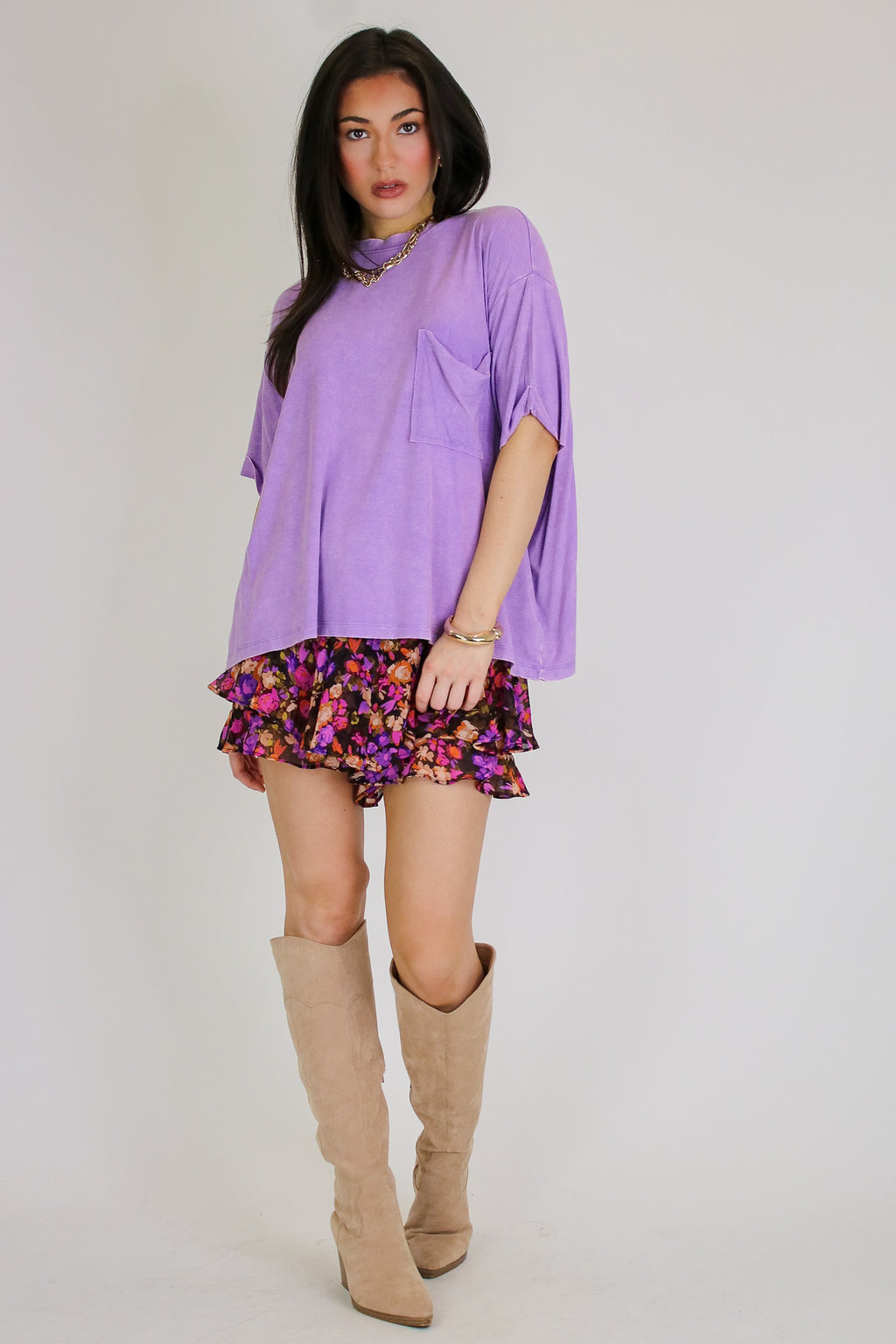 Rylee Mineral Wash Rib Knit Top - Madison and Mallory