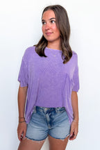 Rylee Mineral Wash Rib Knit Top