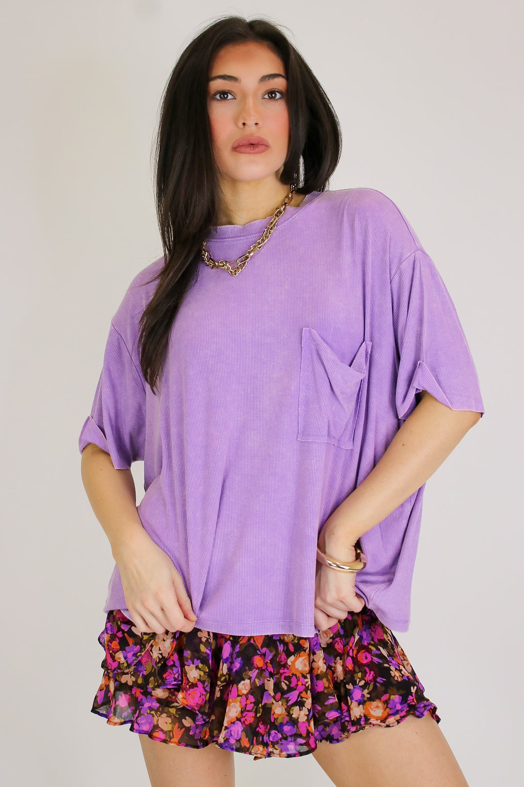 Rylee Mineral Wash Rib Knit Top - Madison and Mallory