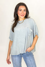 Rylee Mineral Wash Rib Knit Top