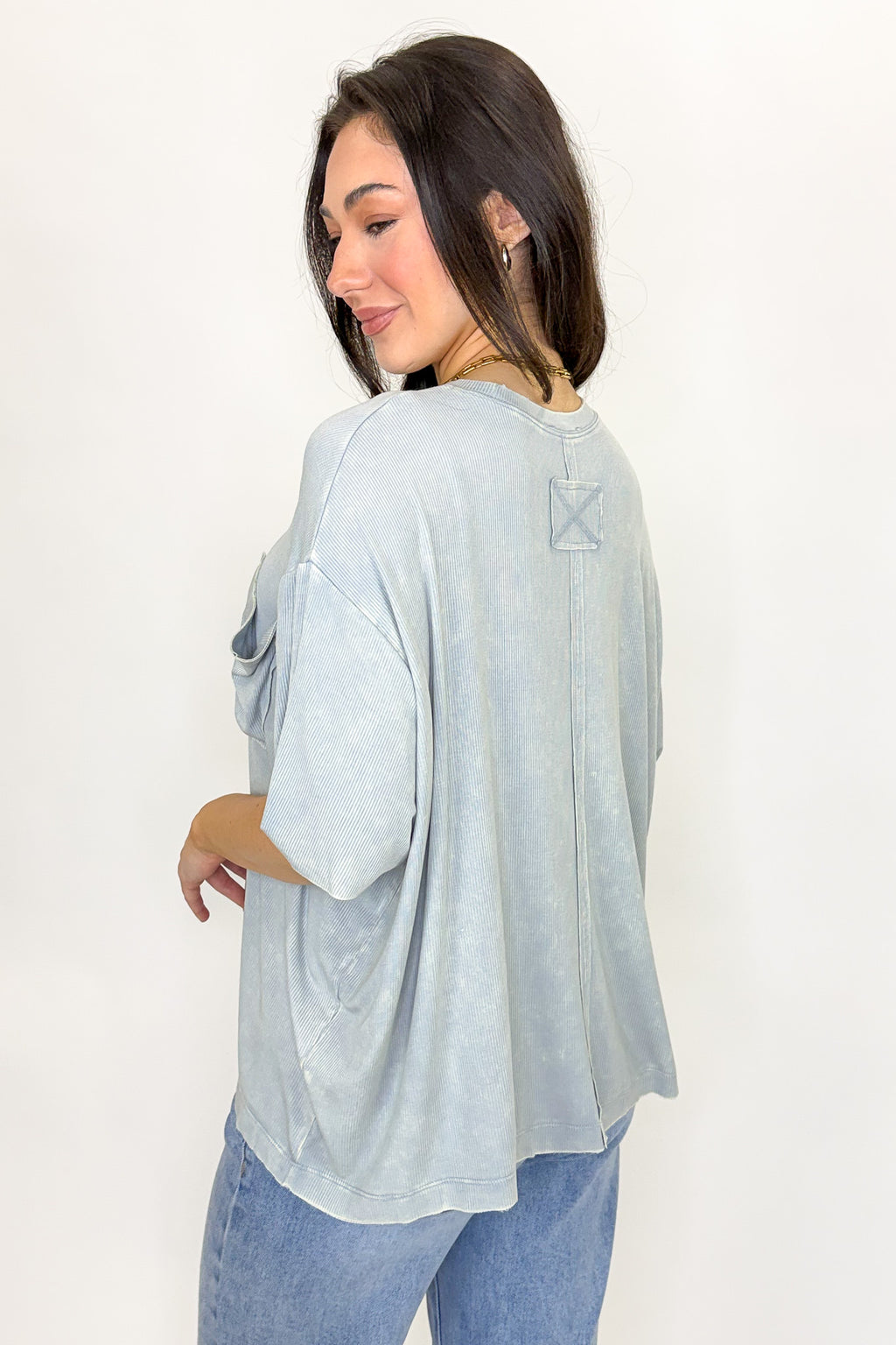 Rylee Mineral Wash Rib Knit Top - Madison and Mallory
