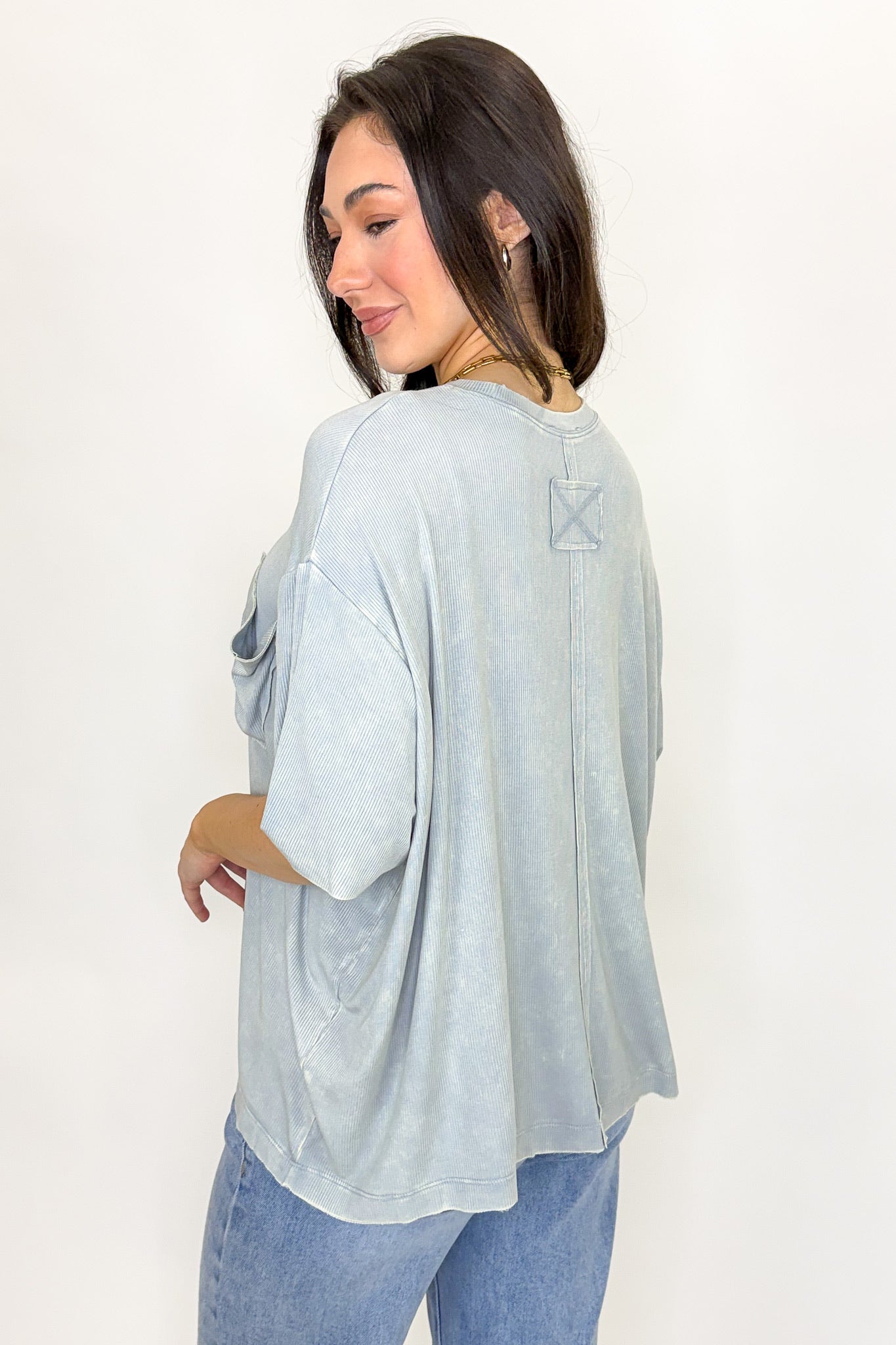 Rylee Mineral Wash Rib Knit Top - Madison and Mallory