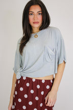 Rylee Mineral Wash Rib Knit Top