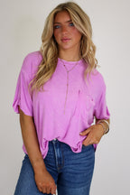 Rylee Mineral Wash Rib Knit Top