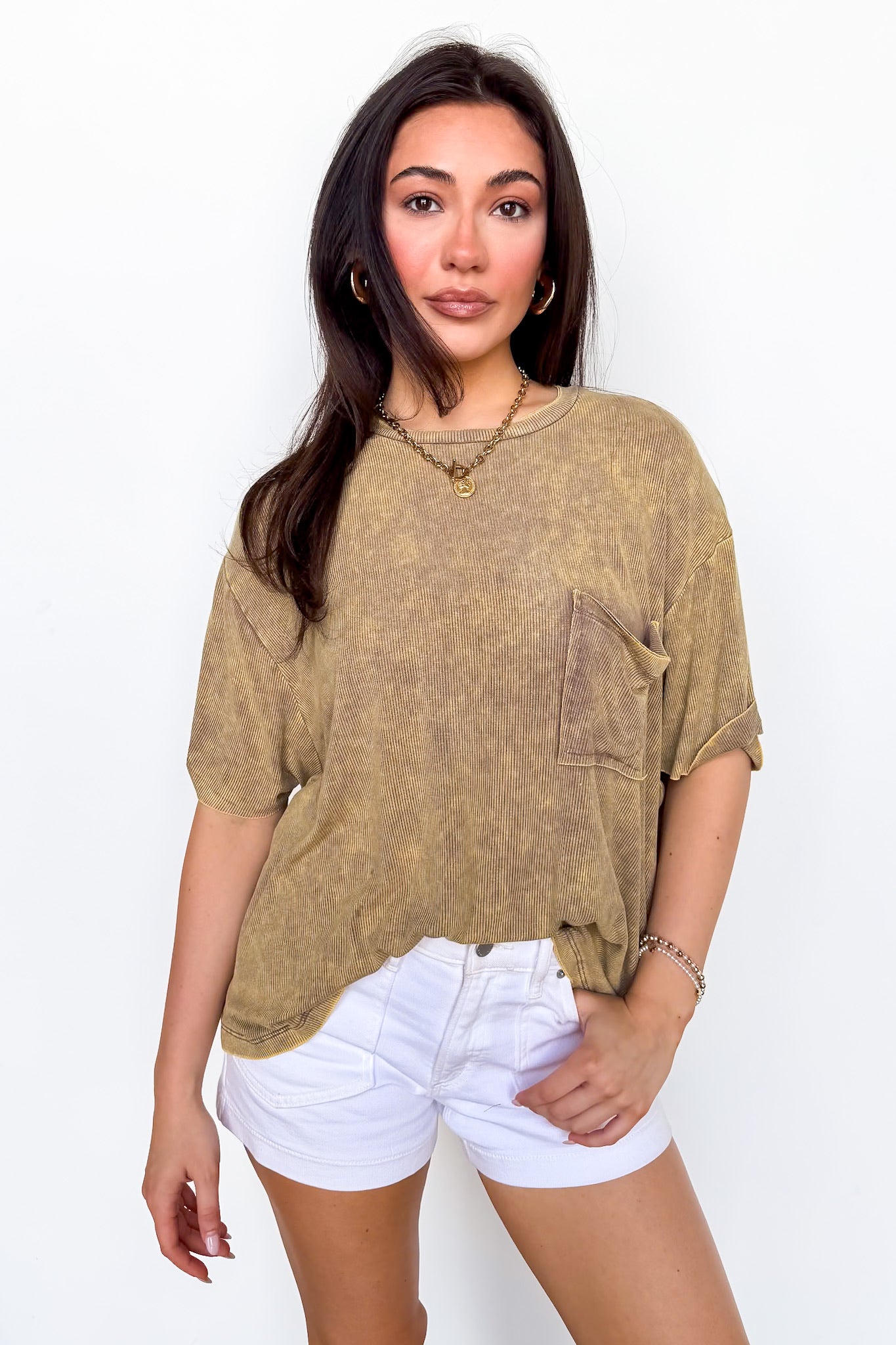 Rylee Mineral Wash Rib Knit Top - BACK IN STOCK
