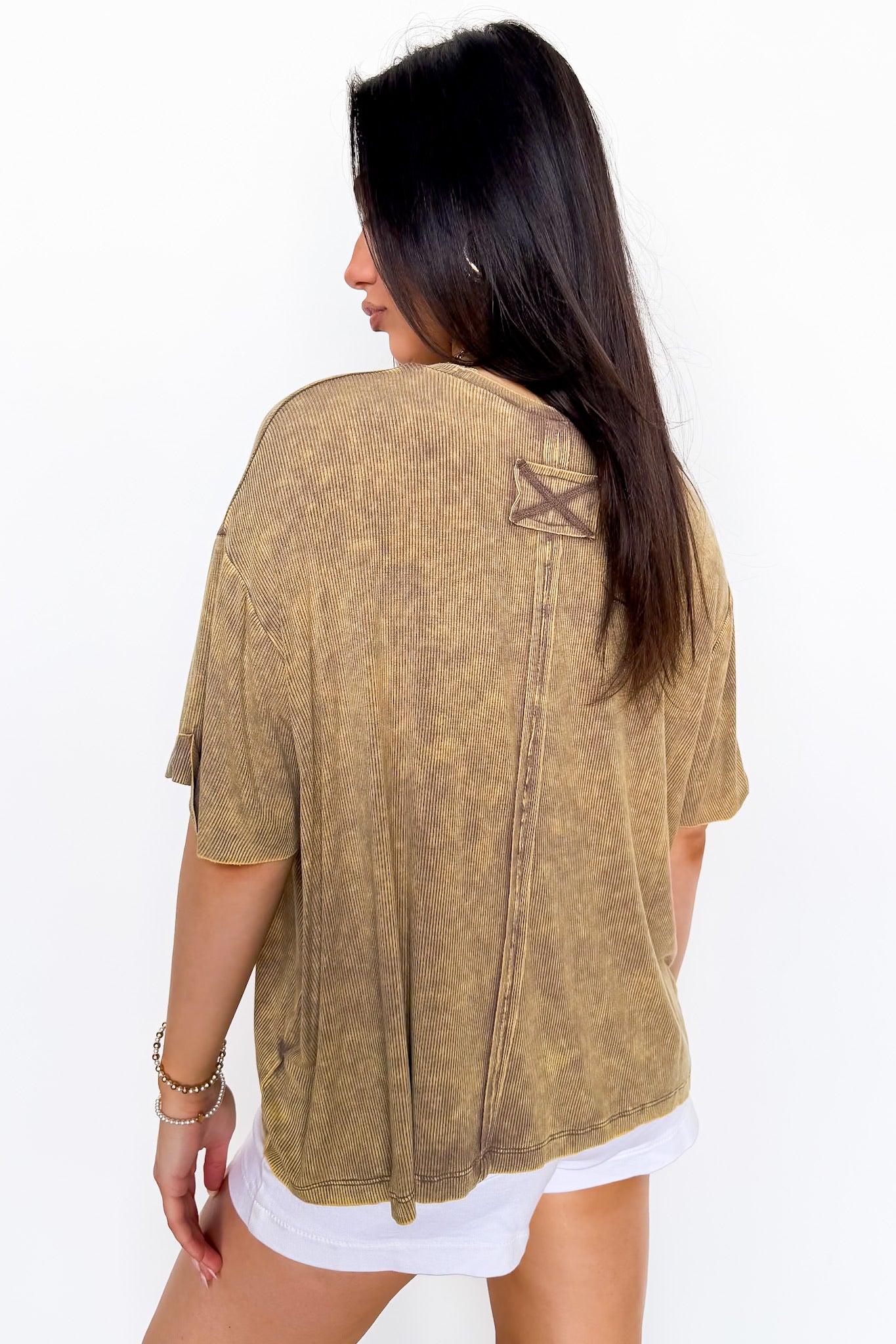 Rylee Mineral Wash Rib Knit Top - BACK IN STOCK