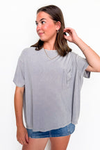 Rylee Mineral Wash Rib Knit Top
