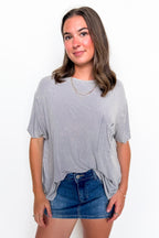 Rylee Mineral Wash Rib Knit Top