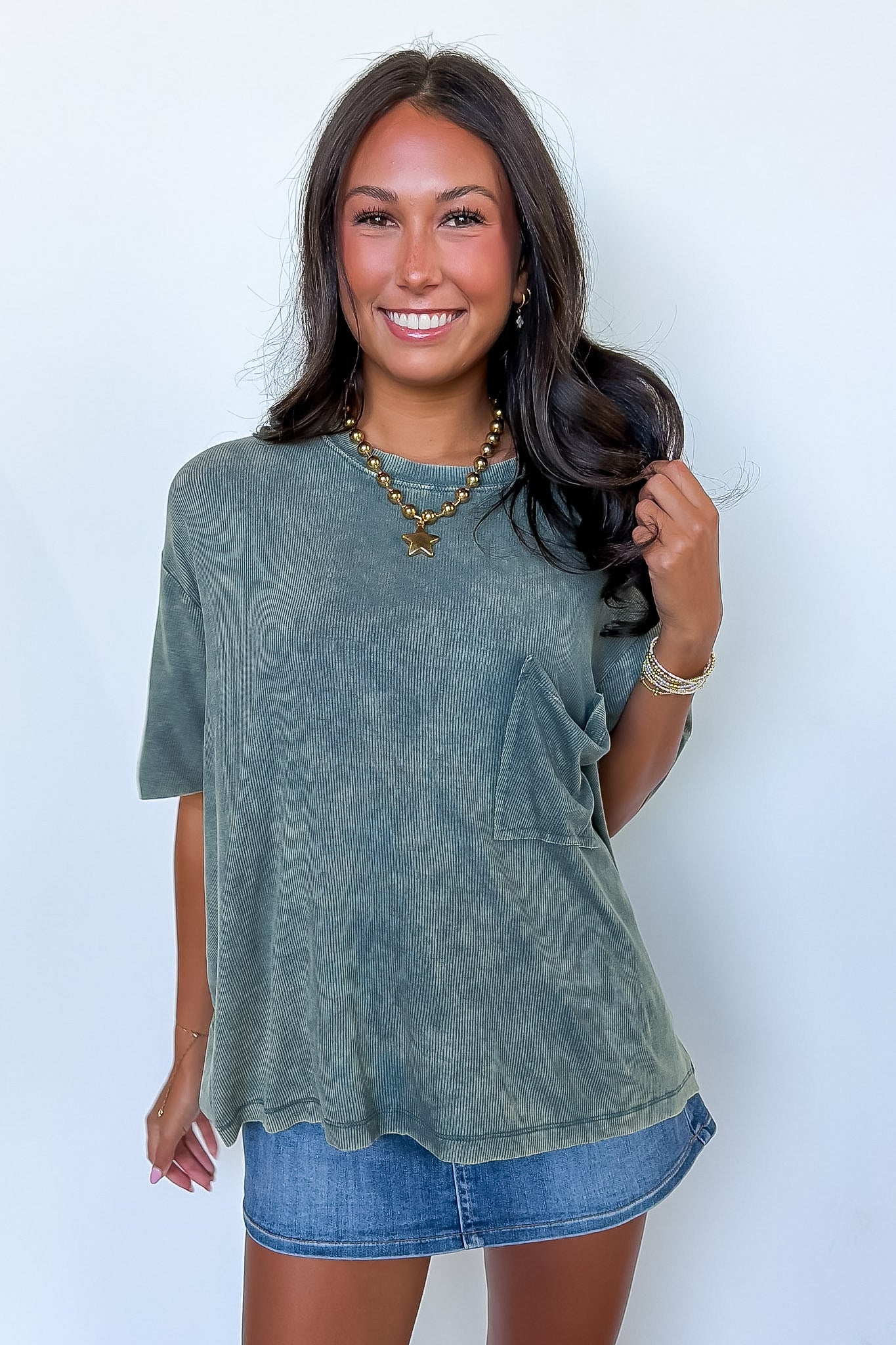 Rylee Mineral Wash Rib Knit Top - BACK IN STOCK
