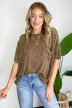 Rylee Mineral Wash Rib Knit Top
