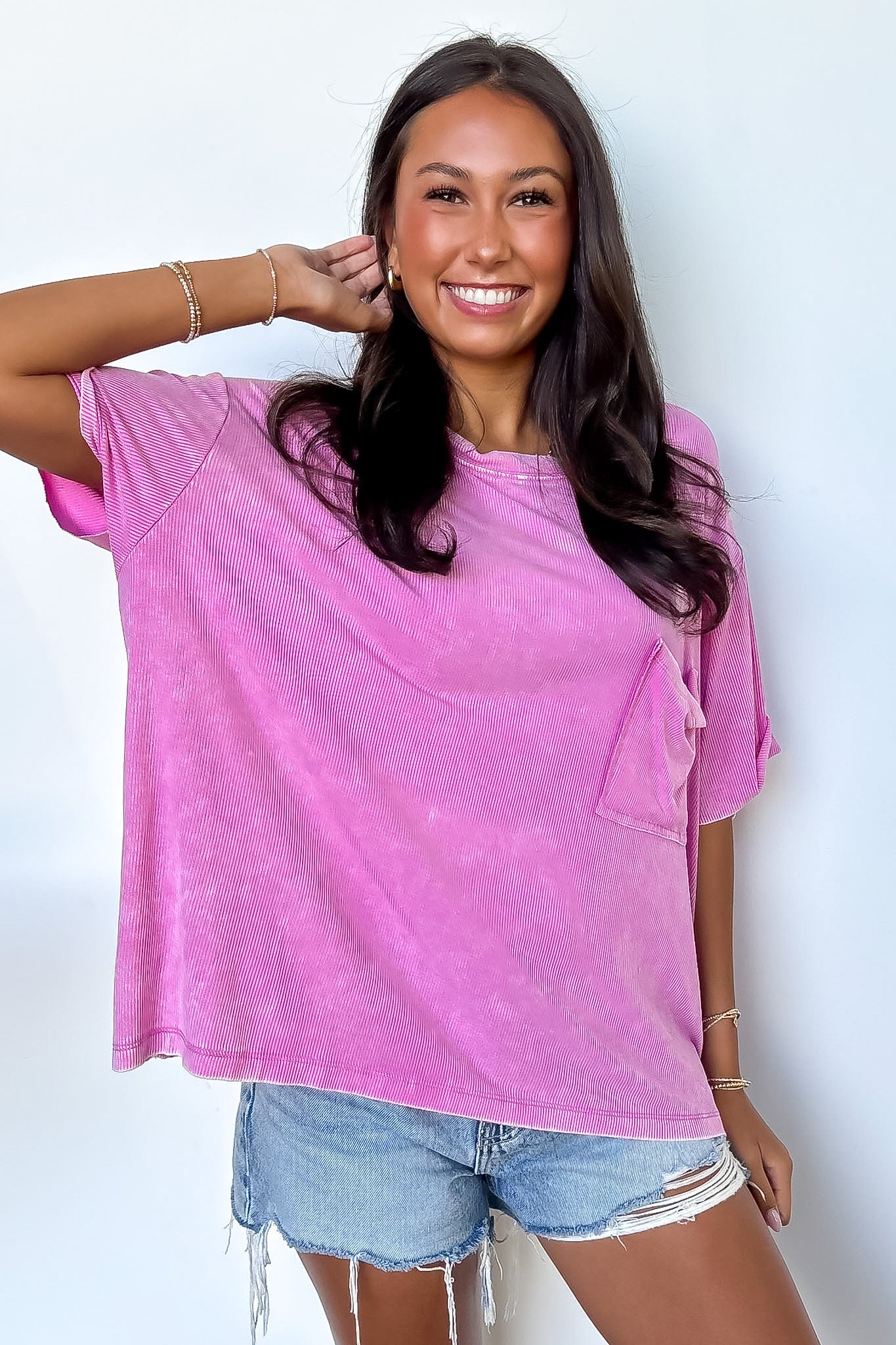 Rylee Mineral Wash Rib Knit Top - BACK IN STOCK