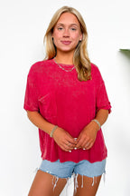 Rylee Mineral Wash Rib Knit Top - BACK IN STOCK