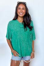 Rylee Mineral Wash Rib Knit Top - Madison and Mallory
