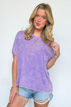 Rylee Mineral Wash Ribbed Relaxed Pocket Top - BACK IN STOCK - Madison and Mallory