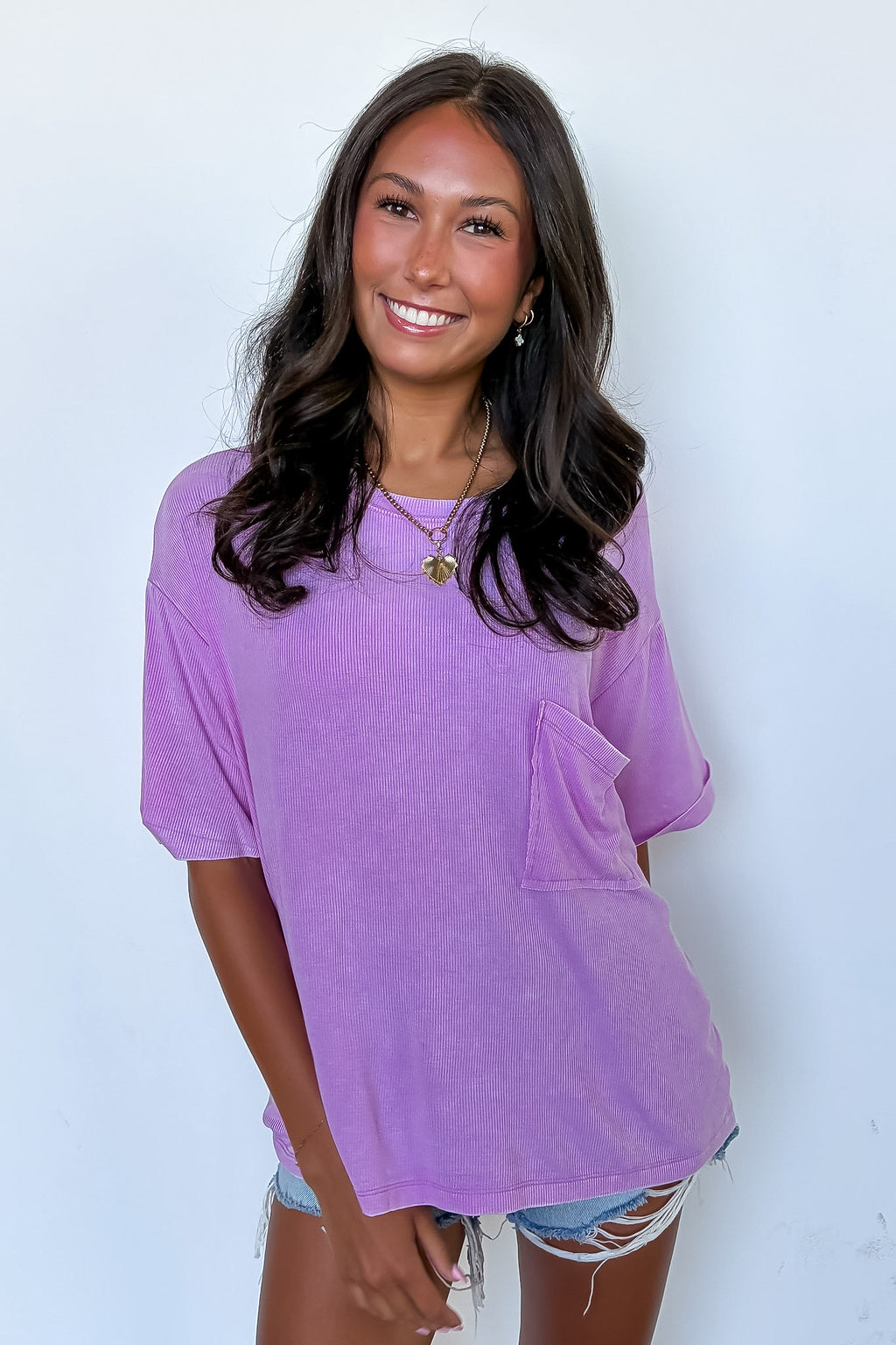 Rylee Mineral Wash Rib Knit Top - Madison and Mallory