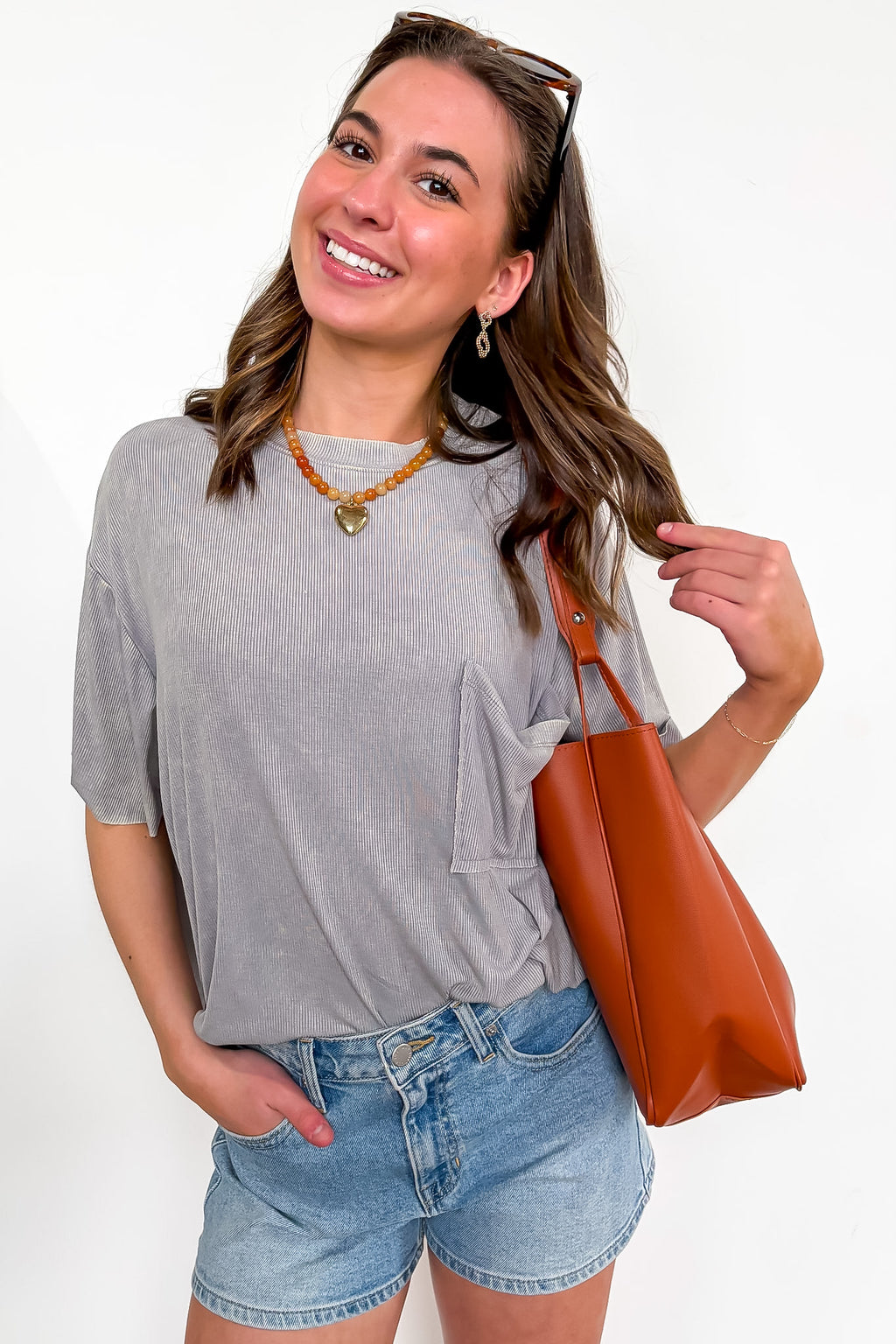 Rylee Mineral Wash Rib Knit Relaxed Pocket Top - BACK IN STOCK - Madison and Mallory