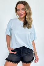Baby Blue / S Sadie Washed Relaxed Fit Top - BACK IN STOCK - Madison and Mallory