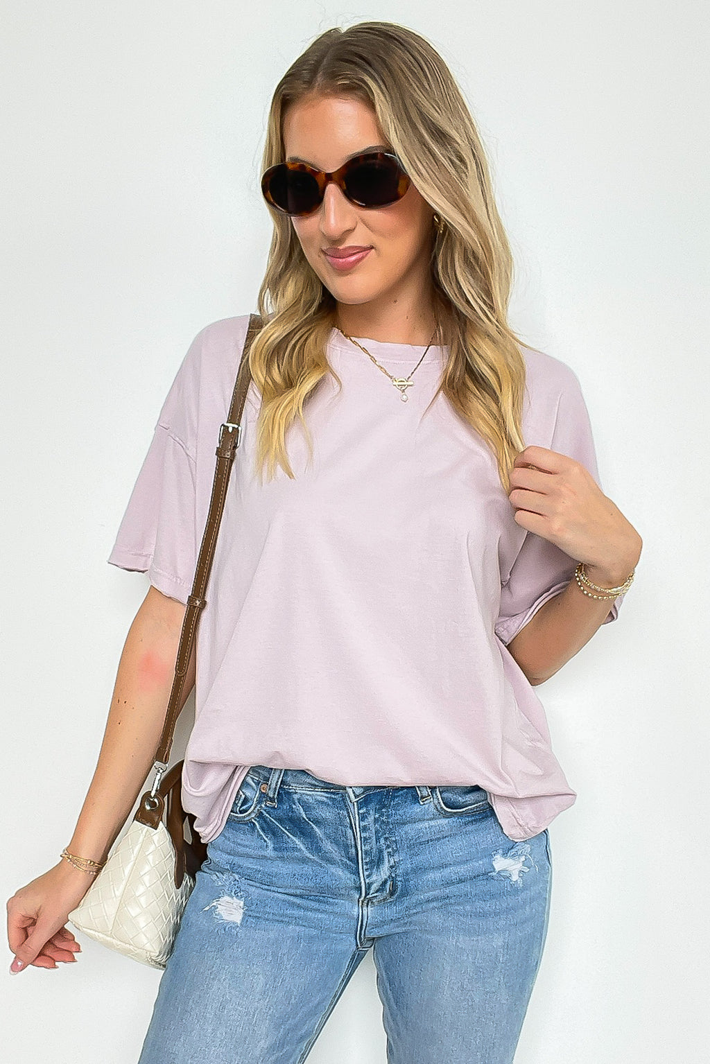 Lavender / S Sadie Washed Relaxed Fit Top - Madison and Mallory