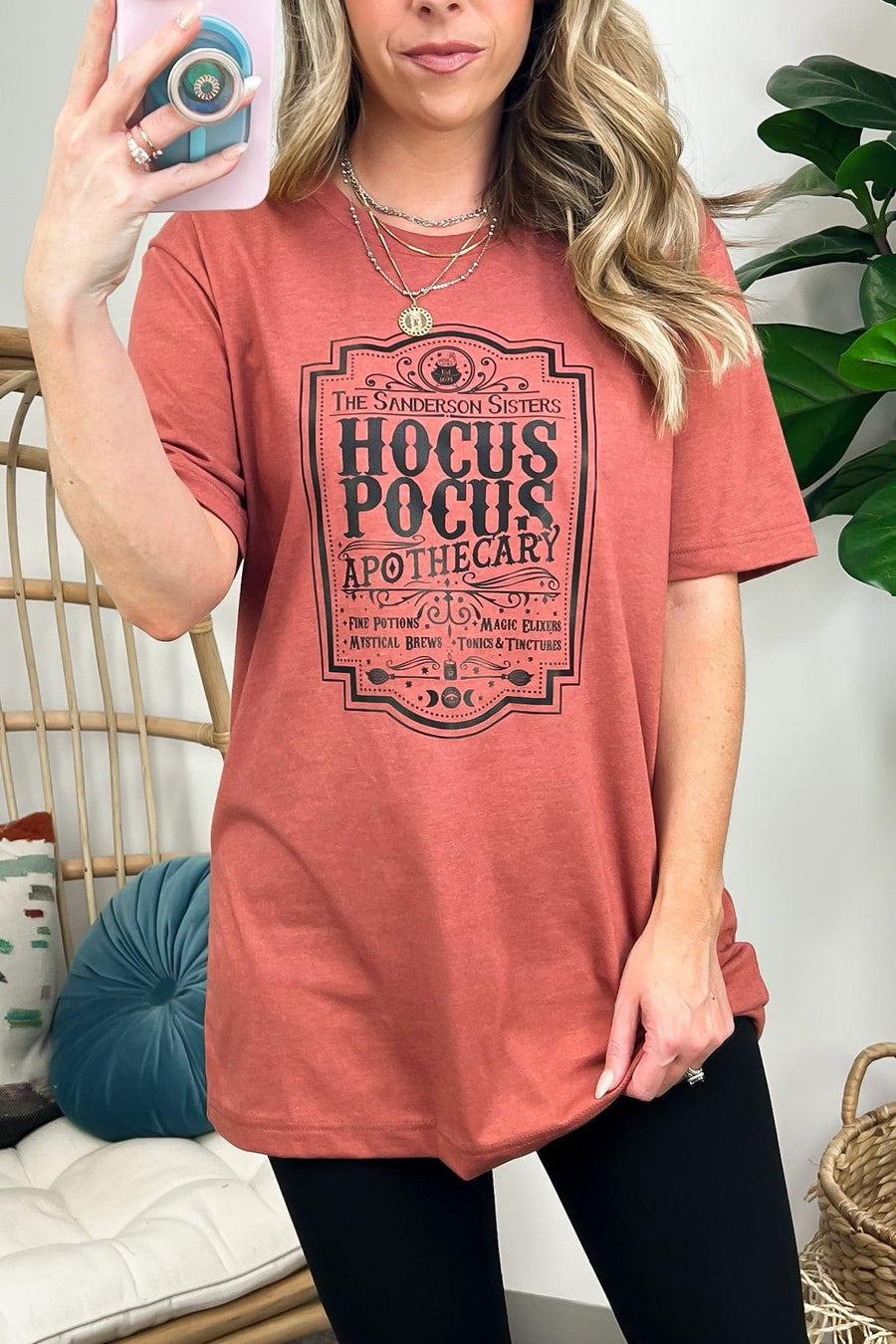 Rust / S Sanderson Sister's Apothecary Graphic Tee - Madison and Mallory