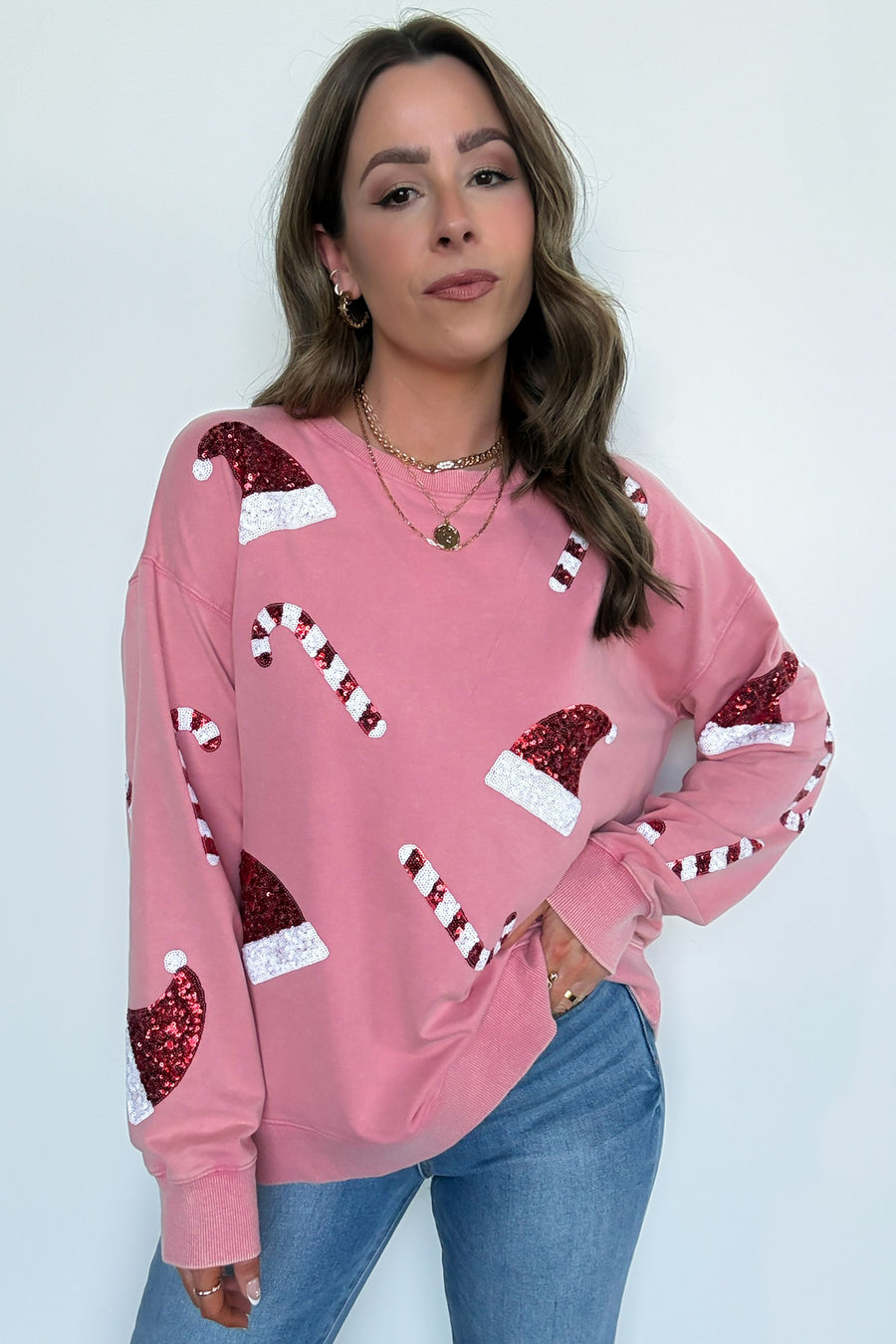  Santa Baby Sequin Pullover - Madison and Mallory