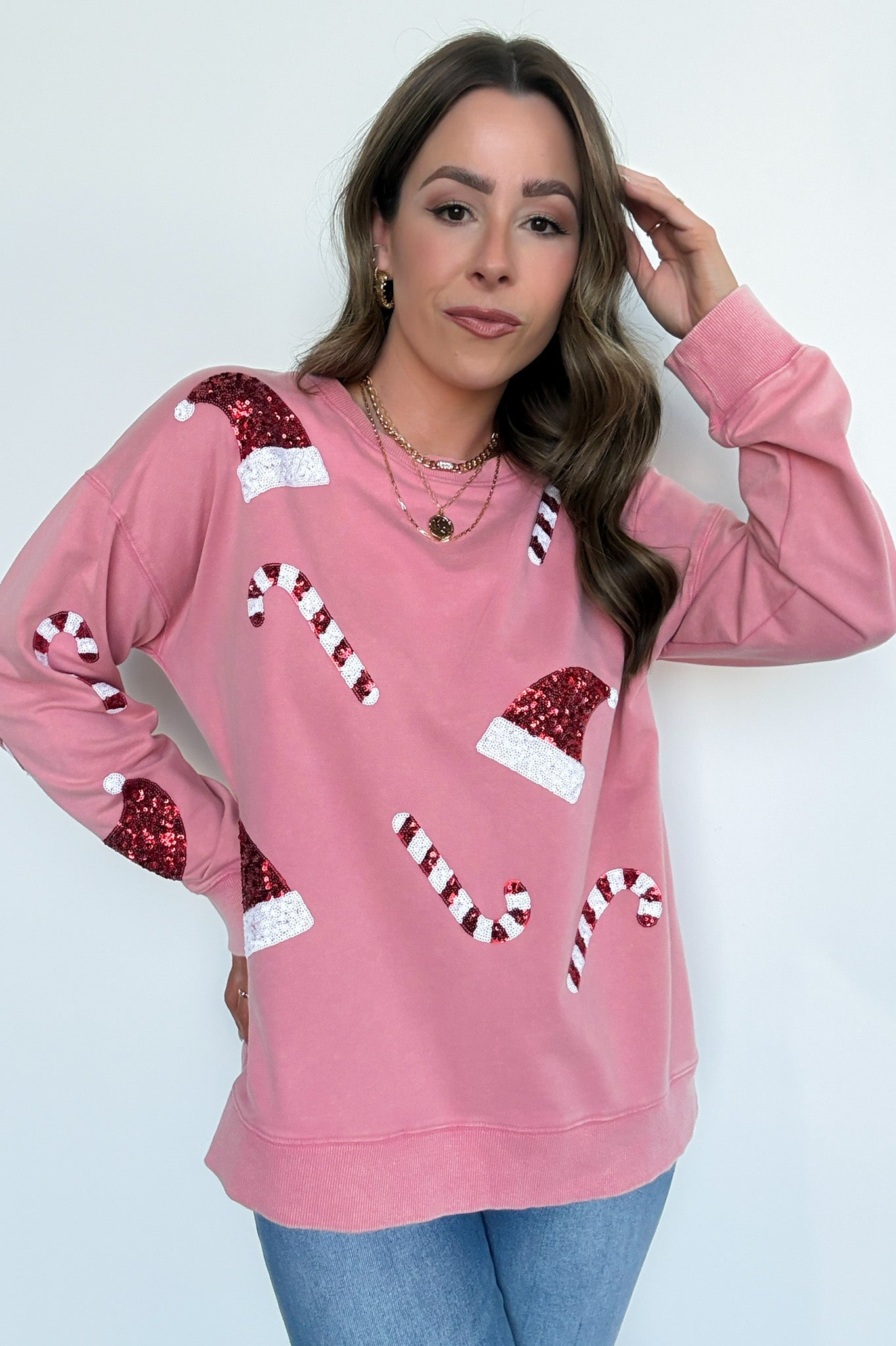  Santa Baby Sequin Pullover - Madison and Mallory