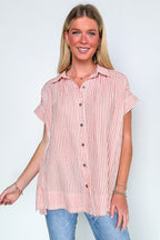 Savani Button Down Striped Top - Madison and Mallory
