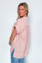 Savani Button Down Striped Top - Madison and Mallory