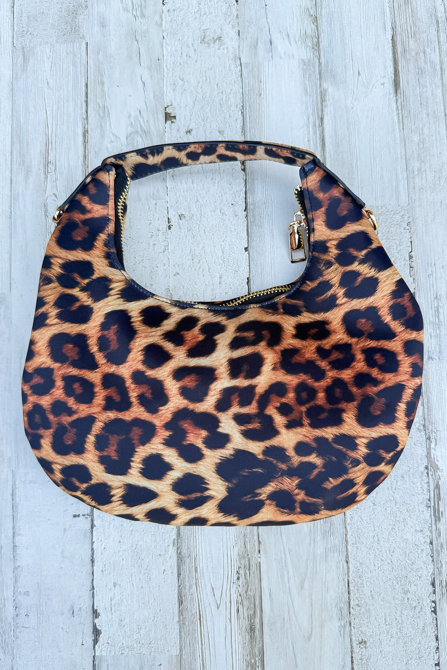 Savanna Chic Animal Print Hobo Crossbody Bag