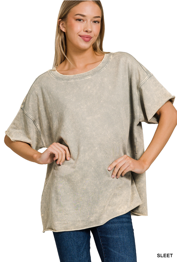 Serene Escapes Acid Wash Relaxed Top