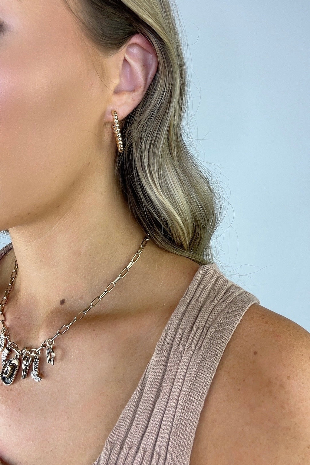 Sculpted Glow Ball Hoop Trio Earring Set - Madison and Mallory