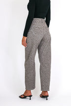 Sculptline High Rise Tummy Tuck Animal Print Barrel Jeans - Madison and Mallory