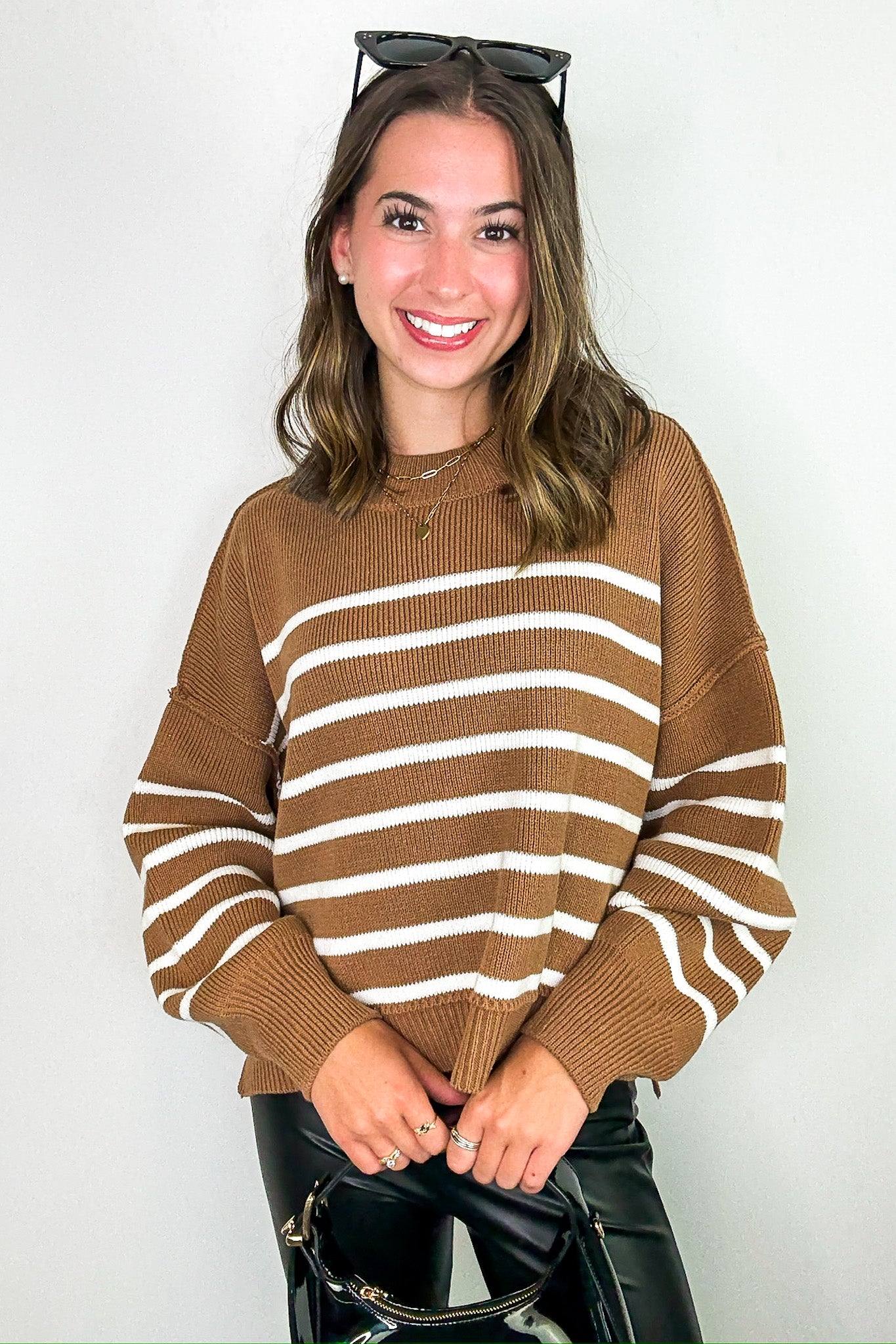 Seam Story Striped Oversized Sweater - BACK IN STOCK - Madison and Mallory