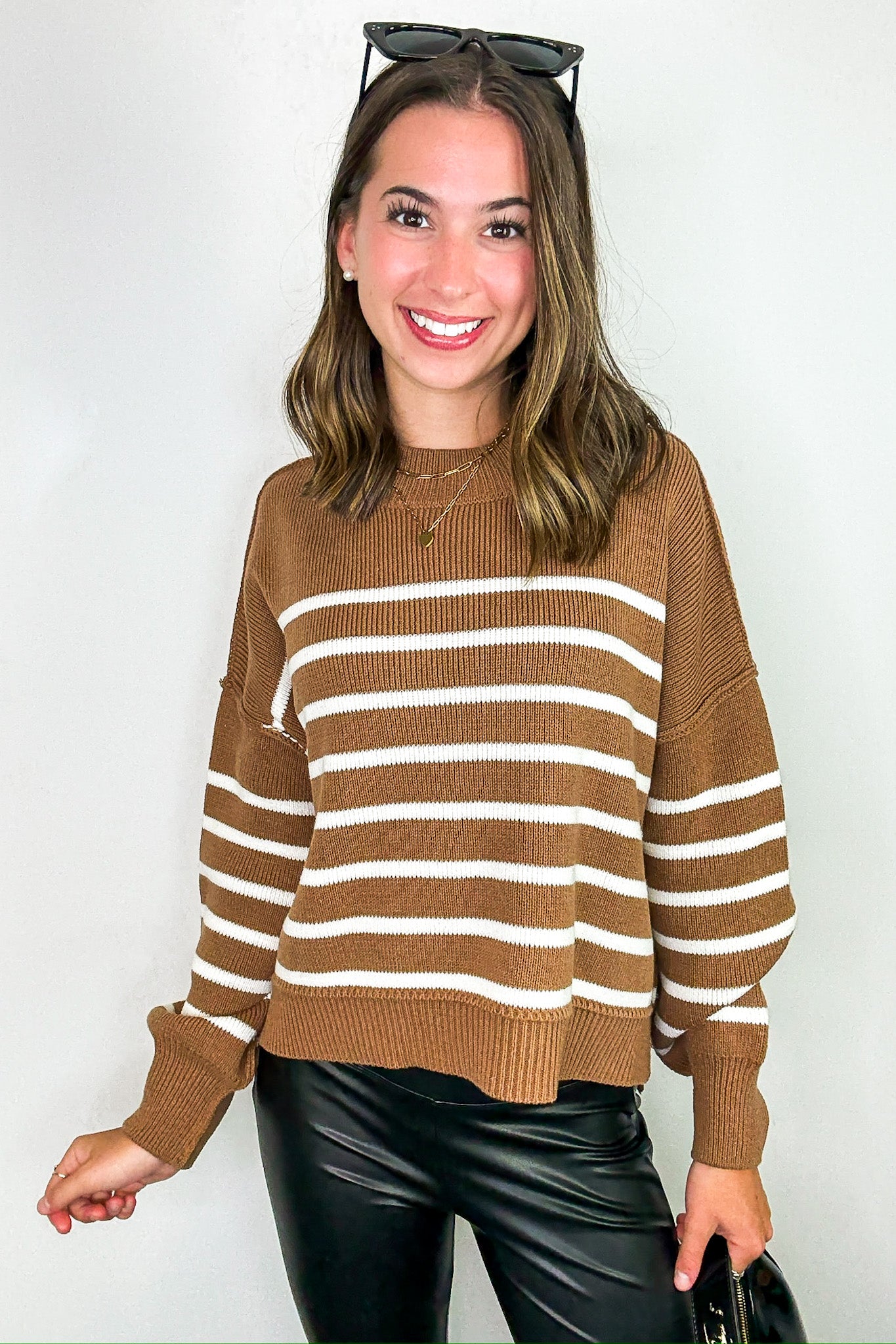 Seam Story Striped Oversized Sweater - BACK IN STOCK - Madison and Mallory